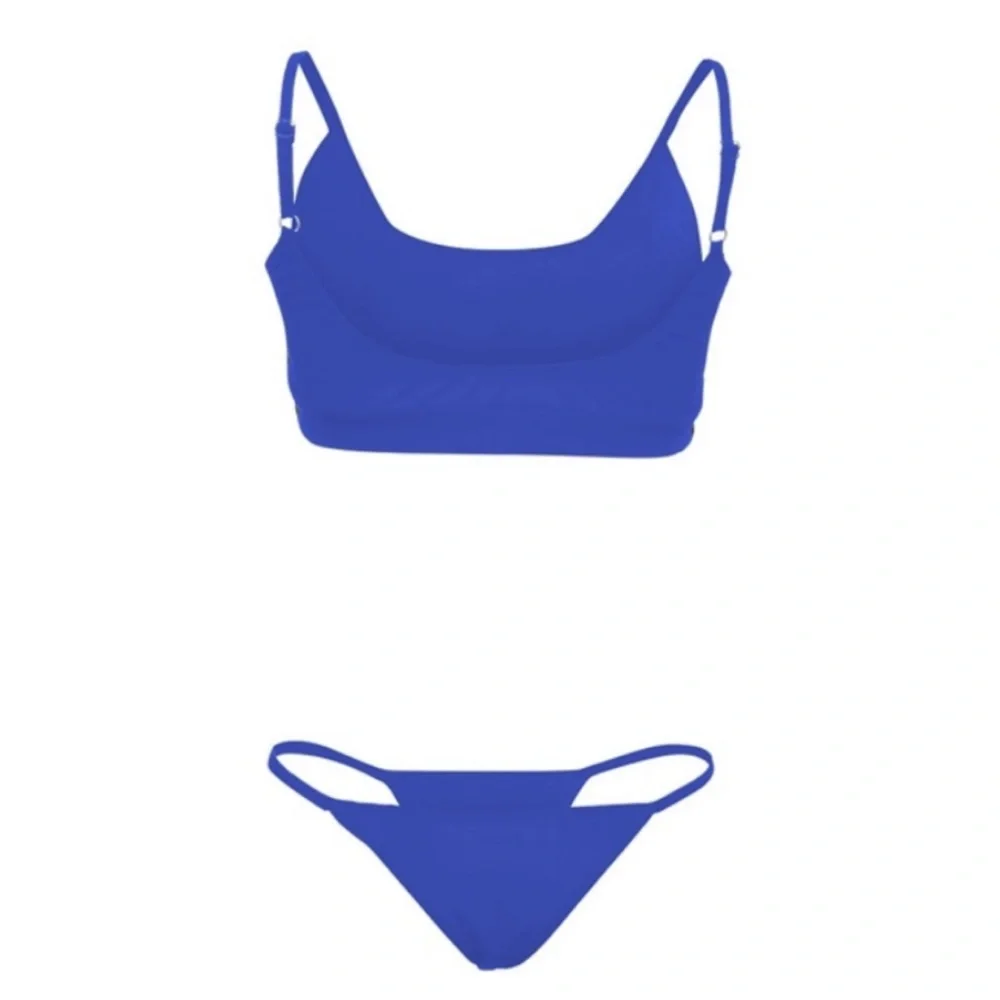 🌻 Blue Sexy High Cut Bikini Swimsuit Set - Picture 4 of 5